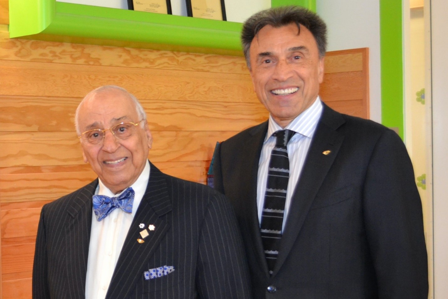 Dr. Djavad Mowafaghian (left) and his nephew Hamid Eshghi, President of the Djavad Mowafaghian Foundation