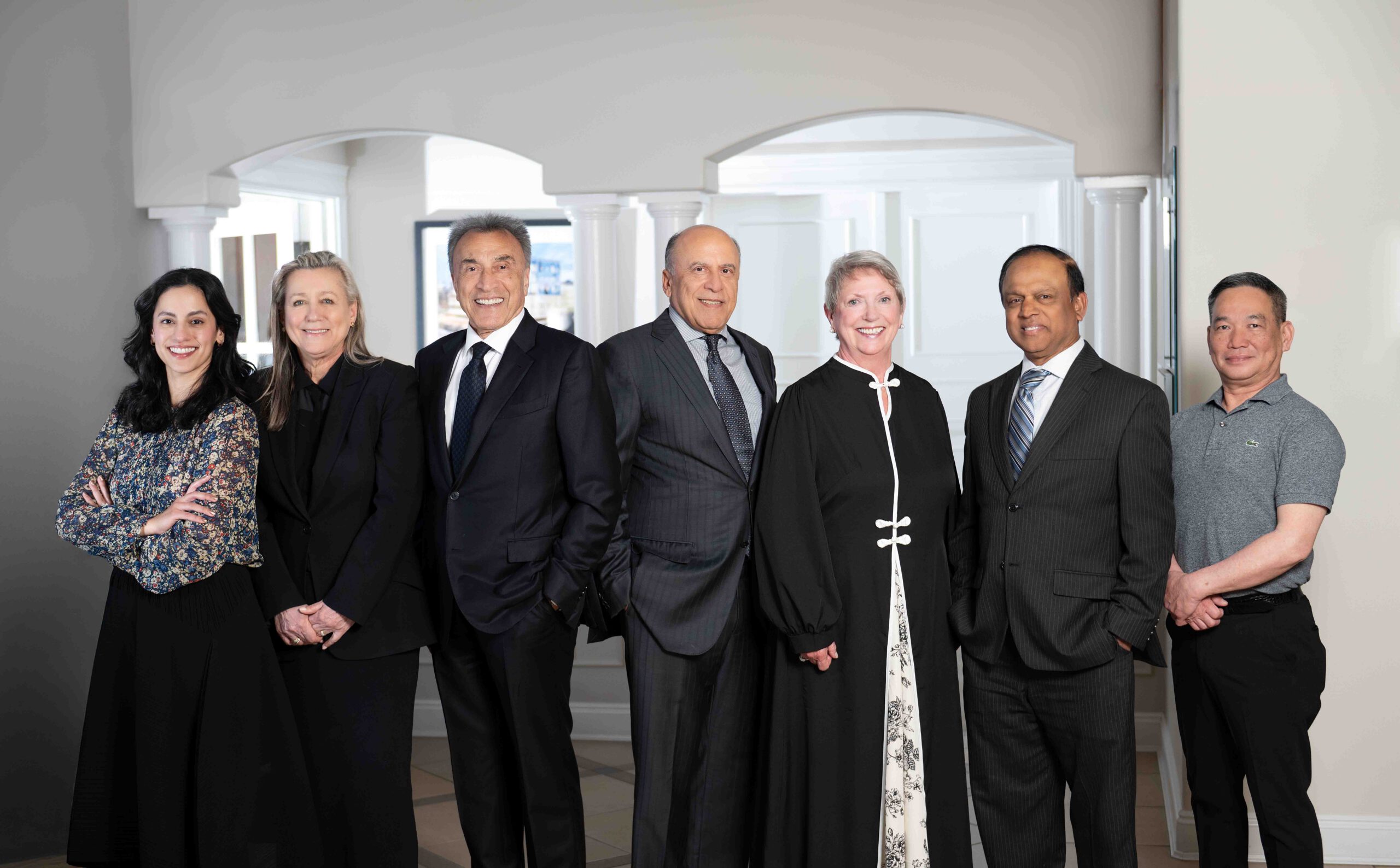 Seven Mowafaghian Foundation board members standing together